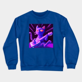 Purple Cat Has a Rock Show and Everybody Comes Crewneck Sweatshirt